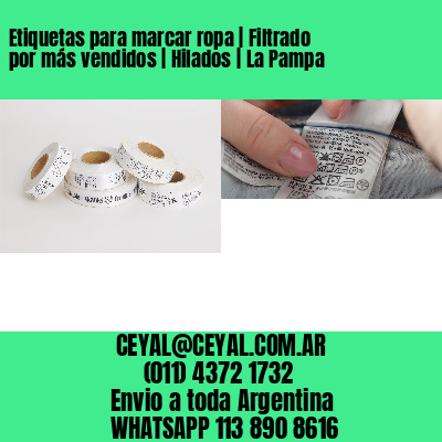 Etiquetas para marcar ropa | Filtrado por más vendidos | Hilados | La Pampa