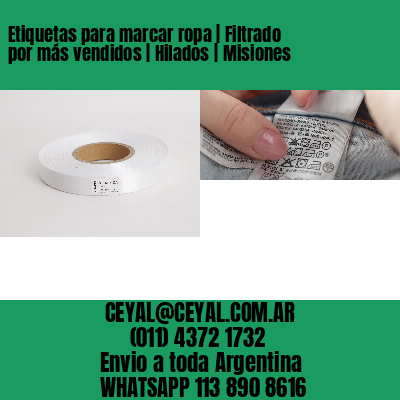 Etiquetas para marcar ropa | Filtrado por más vendidos | Hilados | Misiones