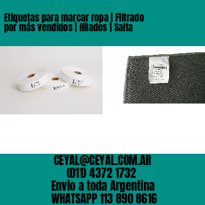 Etiquetas para marcar ropa | Filtrado por más vendidos | Hilados | Salta