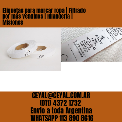 Etiquetas para marcar ropa | Filtrado por más vendidos | Hilandería | Misiones