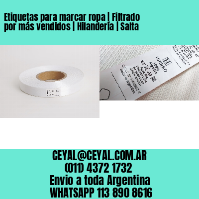 Etiquetas para marcar ropa | Filtrado por más vendidos | Hilandería | Salta