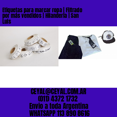 Etiquetas para marcar ropa | Filtrado por más vendidos | Hilandería | San Luis
