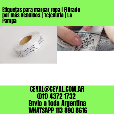 Etiquetas para marcar ropa | Filtrado por más vendidos | Tejeduría | La Pampa
