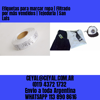Etiquetas para marcar ropa | Filtrado por más vendidos | Tejeduría | San Luis