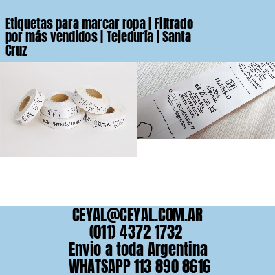 Etiquetas para marcar ropa | Filtrado por más vendidos | Tejeduría | Santa Cruz