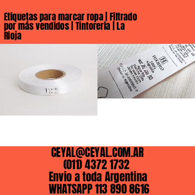 Etiquetas para marcar ropa | Filtrado por más vendidos | Tintoreria | La Rioja