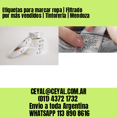 Etiquetas para marcar ropa | Filtrado por más vendidos | Tintoreria | Mendoza