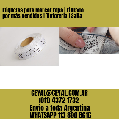 Etiquetas para marcar ropa | Filtrado por más vendidos | Tintoreria | Salta