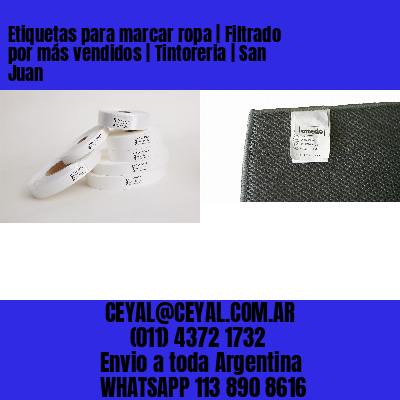 Etiquetas para marcar ropa | Filtrado por más vendidos | Tintoreria | San Juan