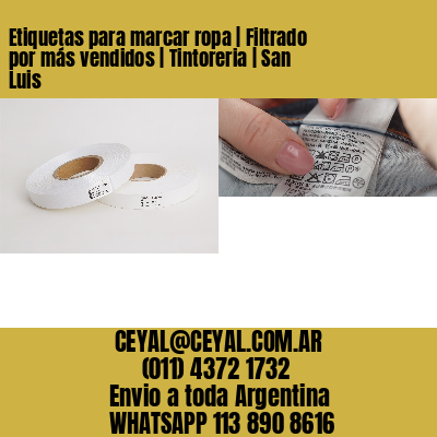 Etiquetas para marcar ropa | Filtrado por más vendidos | Tintoreria | San Luis
