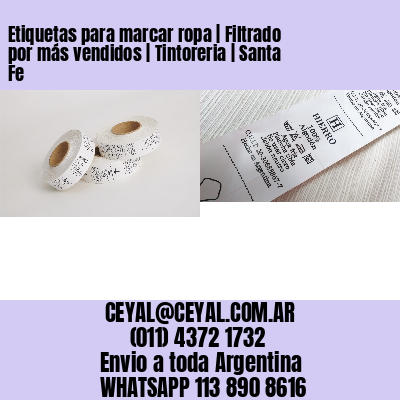 Etiquetas para marcar ropa | Filtrado por más vendidos | Tintoreria | Santa Fe