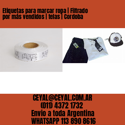 Etiquetas para marcar ropa | Filtrado por más vendidos | telas | Cordoba