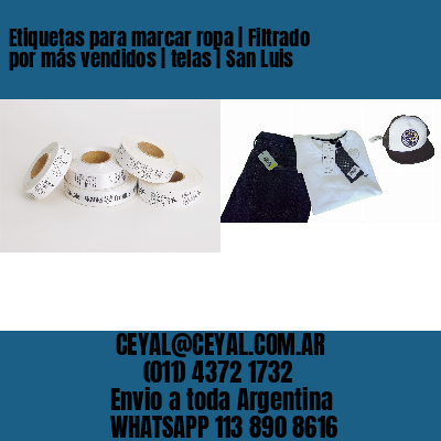 Etiquetas para marcar ropa | Filtrado por más vendidos | telas | San Luis