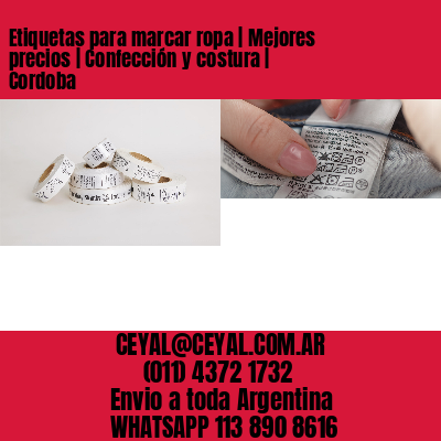 Etiquetas para marcar ropa | Mejores precios | Confección y costura | Cordoba