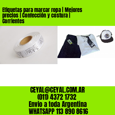 Etiquetas para marcar ropa | Mejores precios | Confección y costura | Corrientes