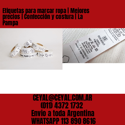 Etiquetas para marcar ropa | Mejores precios | Confección y costura | La Pampa