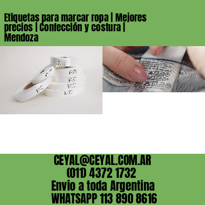 Etiquetas para marcar ropa | Mejores precios | Confección y costura | Mendoza