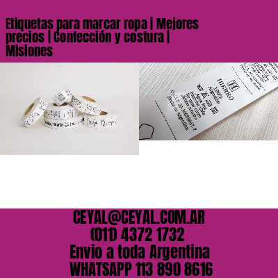 Etiquetas para marcar ropa | Mejores precios | Confección y costura | Misiones
