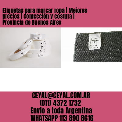 Etiquetas para marcar ropa | Mejores precios | Confección y costura | Provincia de Buenos Aires