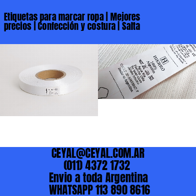 Etiquetas para marcar ropa | Mejores precios | Confección y costura | Salta