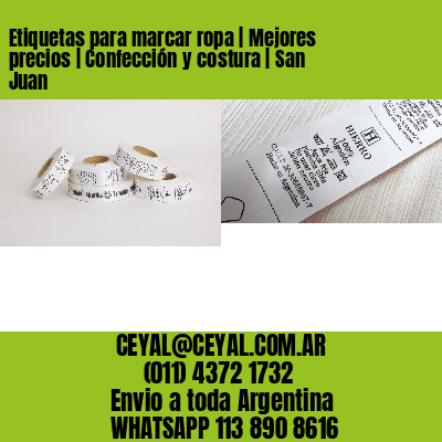 Etiquetas para marcar ropa | Mejores precios | Confección y costura | San Juan