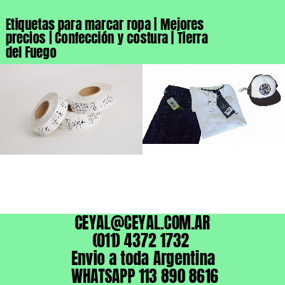 Etiquetas para marcar ropa | Mejores precios | Confección y costura | Tierra del Fuego
