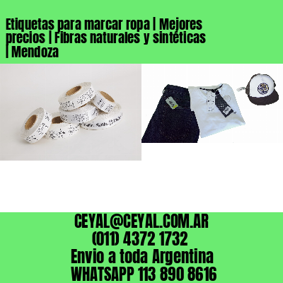 Etiquetas para marcar ropa | Mejores precios | Fibras naturales y sintéticas | Mendoza