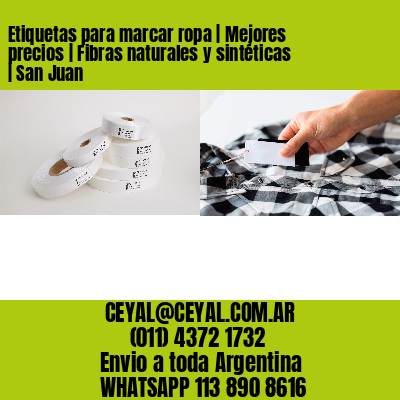 Etiquetas para marcar ropa | Mejores precios | Fibras naturales y sintéticas | San Juan