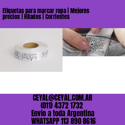 Etiquetas para marcar ropa | Mejores precios | Hilados | Corrientes
