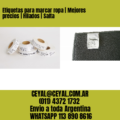Etiquetas para marcar ropa | Mejores precios | Hilados | Salta