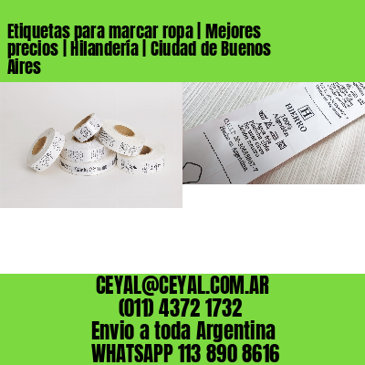 Etiquetas para marcar ropa | Mejores precios | Hilandería | Ciudad de Buenos Aires