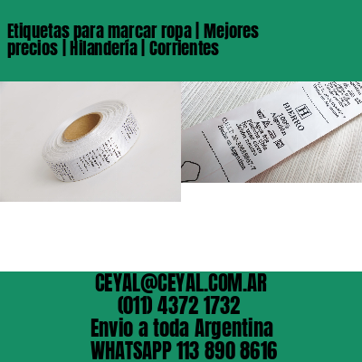 Etiquetas para marcar ropa | Mejores precios | Hilandería | Corrientes