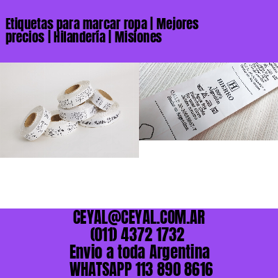 Etiquetas para marcar ropa | Mejores precios | Hilandería | Misiones