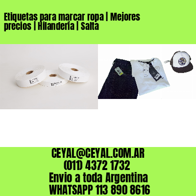 Etiquetas para marcar ropa | Mejores precios | Hilandería | Salta