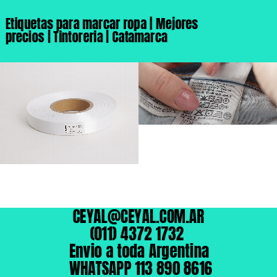Etiquetas para marcar ropa | Mejores precios | Tintoreria | Catamarca