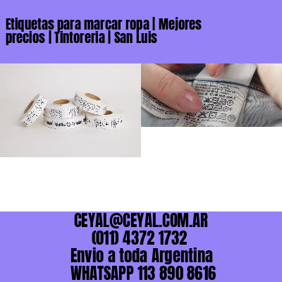 Etiquetas para marcar ropa | Mejores precios | Tintoreria | San Luis