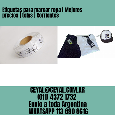 Etiquetas para marcar ropa | Mejores precios | telas | Corrientes
