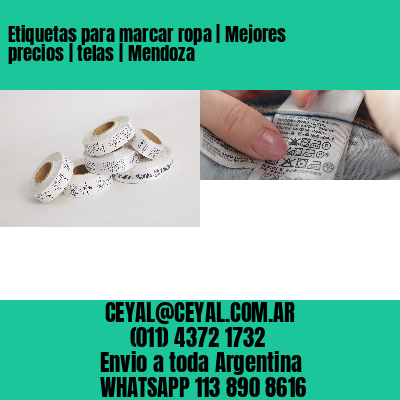 Etiquetas para marcar ropa | Mejores precios | telas | Mendoza