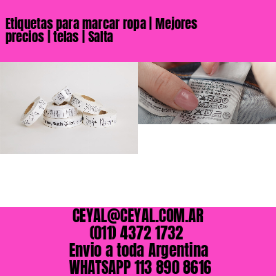 Etiquetas para marcar ropa | Mejores precios | telas | Salta