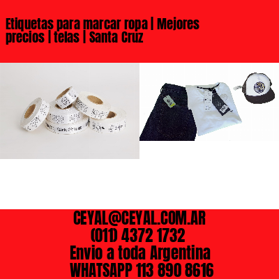 Etiquetas para marcar ropa | Mejores precios | telas | Santa Cruz