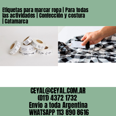 Etiquetas para marcar ropa | Para todas las actividades | Confección y costura | Catamarca