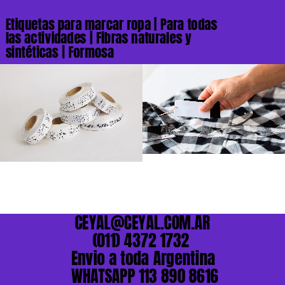 Etiquetas para marcar ropa | Para todas las actividades | Fibras naturales y sintéticas | Formosa