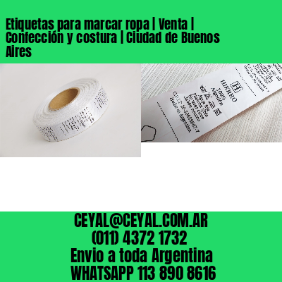 Etiquetas para marcar ropa | Venta | Confección y costura | Ciudad de Buenos Aires
