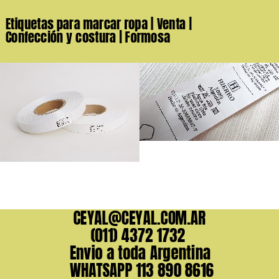 Etiquetas para marcar ropa | Venta | Confección y costura | Formosa