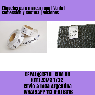 Etiquetas para marcar ropa | Venta | Confección y costura | Misiones
