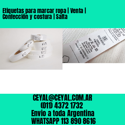 Etiquetas para marcar ropa | Venta | Confección y costura | Salta