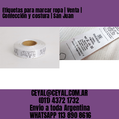 Etiquetas para marcar ropa | Venta | Confección y costura | San Juan