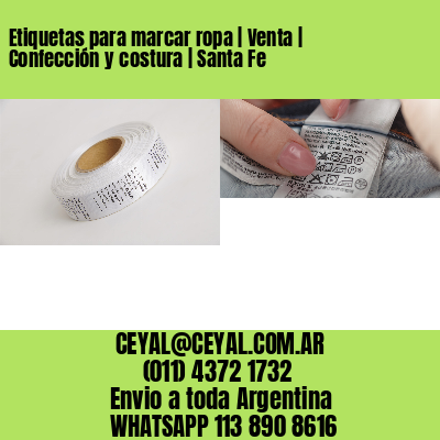 Etiquetas para marcar ropa | Venta | Confección y costura | Santa Fe
