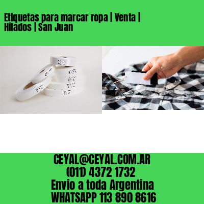 Etiquetas para marcar ropa | Venta | Hilados | San Juan