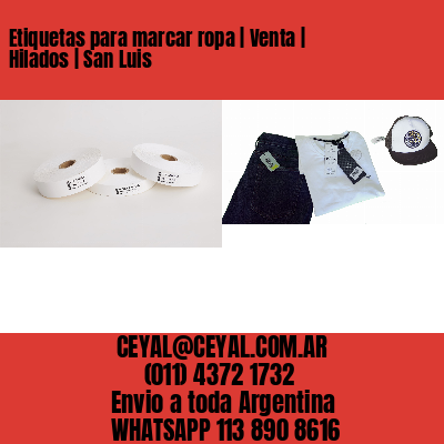 Etiquetas para marcar ropa | Venta | Hilados | San Luis